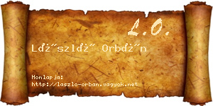 László Orbán névjegykártya