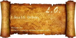 László Orbán névjegykártya