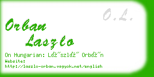 orban laszlo business card